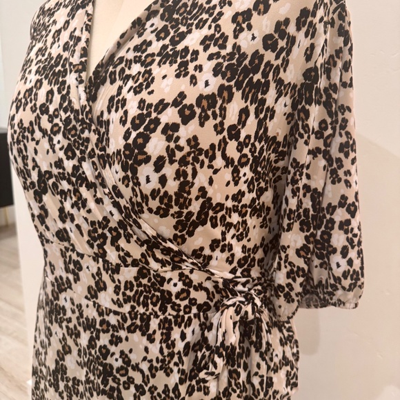 Lane Bryant Leopard Print Wrap Dress – Size 14/16 - Picture 1 of 4